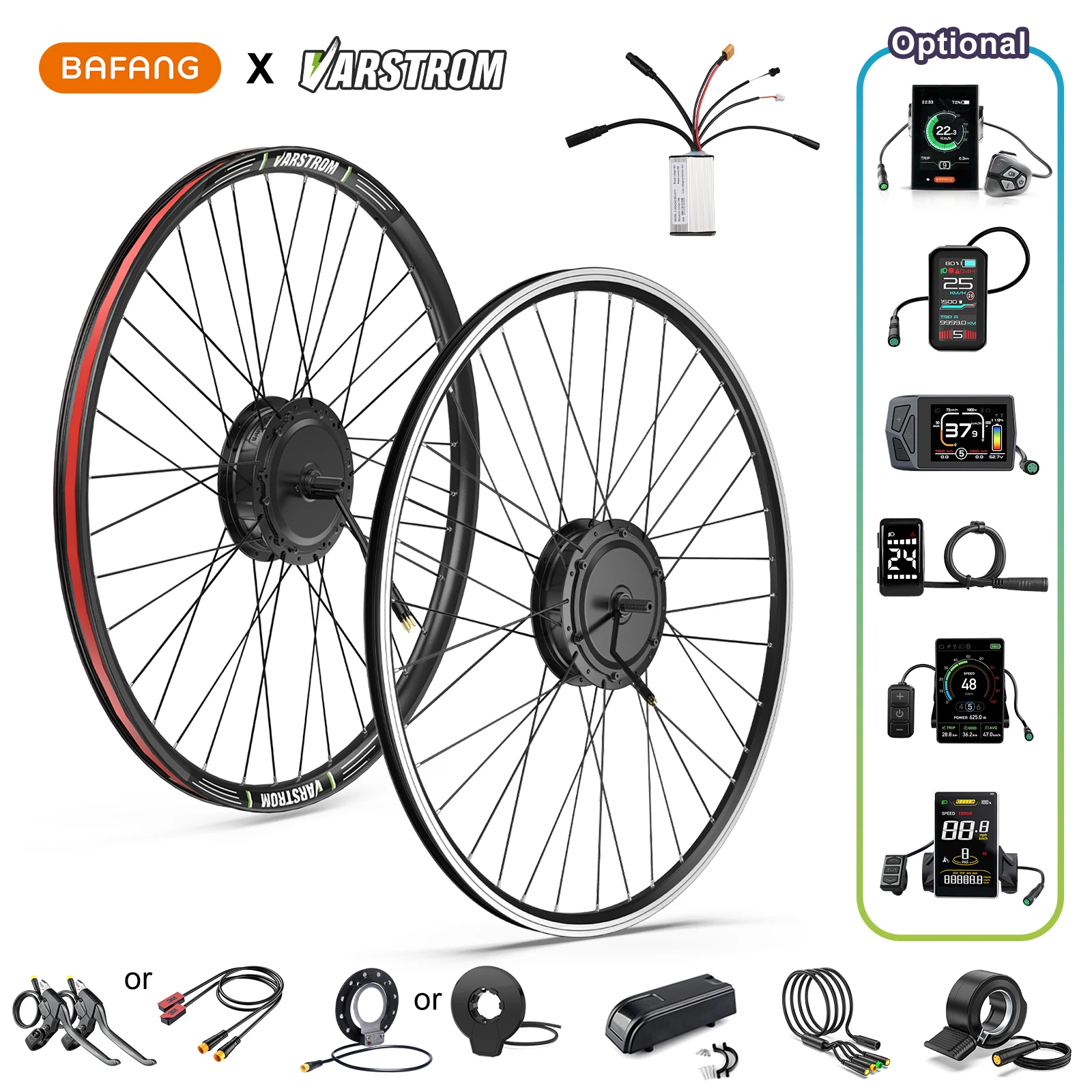 Bafang G020 G0900 48V 500W 750W Motore mozzo anteriore/posteriore Kit conversione bici elettrica motore ingranaggi senza spazzole 20-29 Inch 700C Motore trasmissione ruota H400B H640 Freno disco e
