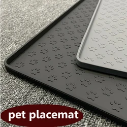 Pet Placemat, Bowl Mat, Cat and Dog Drinking Fountain, Water Feeding Mat, Placemat, Silicone Waterproof Pet Bowl Mat, Anti-fouli