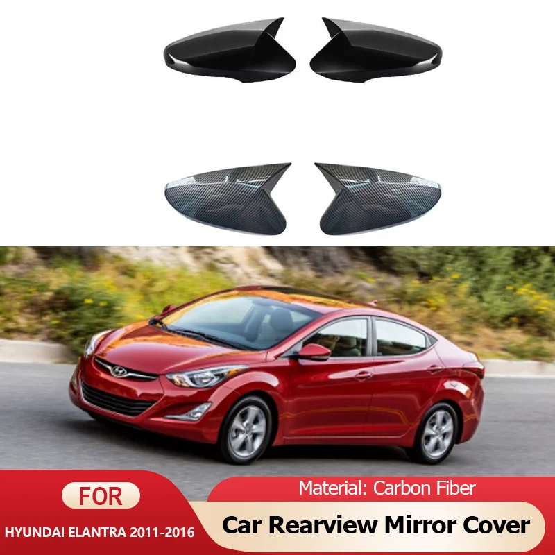 

Carbon Fiber Exterior Side Car Rearview Mirror Cover Trim Car Accessories for Hyundai Elantra Avante i35 JK MD 2015 2011~2016