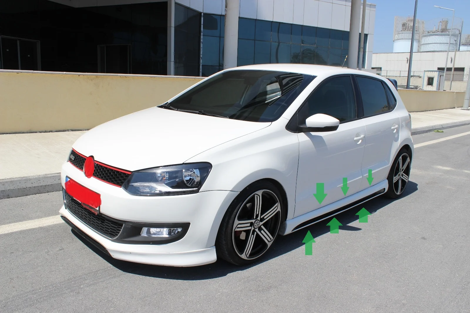 

For Volkswagen Polo R line Side Skirt Threshold 2010 2011 2012 2013 2014 2015 2016 2017 Sill Trim Car Styling Auto Universal