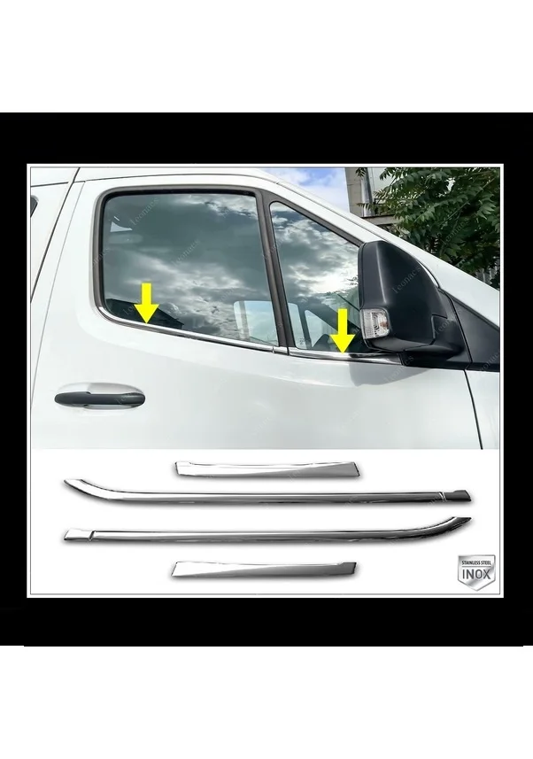 For Mercedes Sprinter W907 2018-2021 Chrome Window Moulding Window Frame Framework Auto Accessory Diffüser Spilitter Car Styling