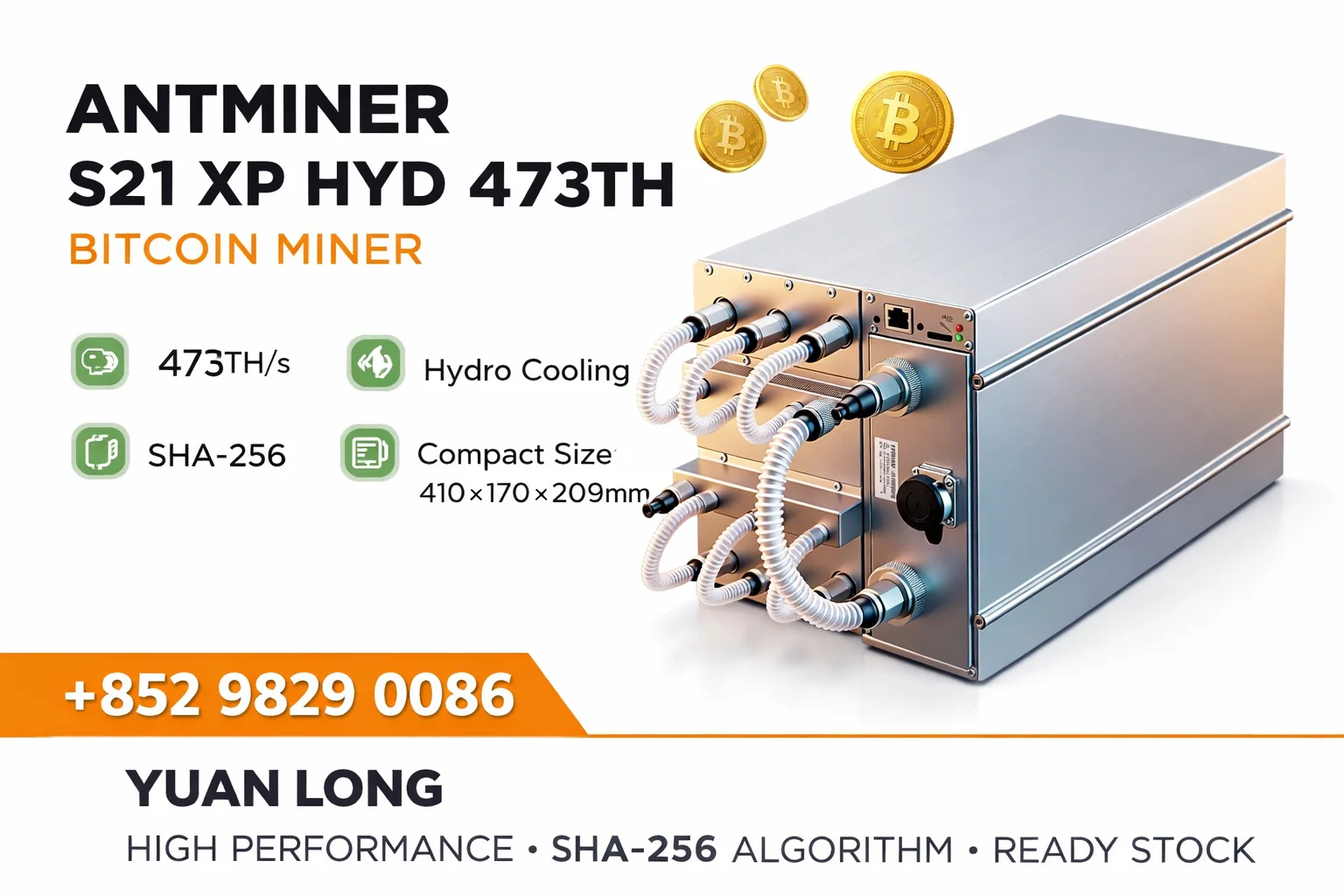 

GOOD DEAL _ Antminer S21 XP Hyd 473Th/s Bitcoin Miner SHA-256 ASIC BTC Mining Machine Hydro Cooling High Profit Mining Rig Ready