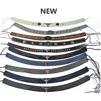 Bandas trenzadas para sombrero de vaquero para hombres y mujeres, cinturones para sombrero occidental/Fedora/Panamá, diademas de vaquera, suministro de vaquero, reemplazo hecho a mano