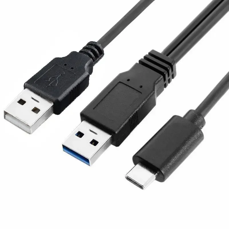 Kabel USB 3.0 do mobilnego dysku twardego AM męski do męskiego typu c Podwójny kabel do transmisji danych w kształcie litery Y Zasilacz do 5 Gb/s — zdjęcie produktu 7