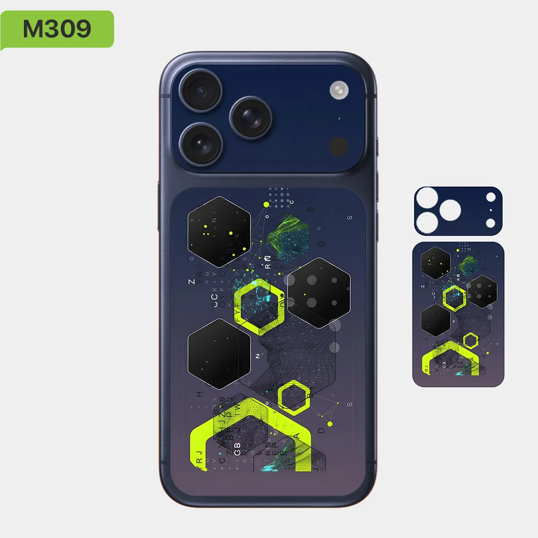 جلود فينيل لهاتف آيفون 17 برو ماكس، آيفون 17 برو، مجموعة مختلطة من جلود نيكسا، كام وبطارية، BC0031