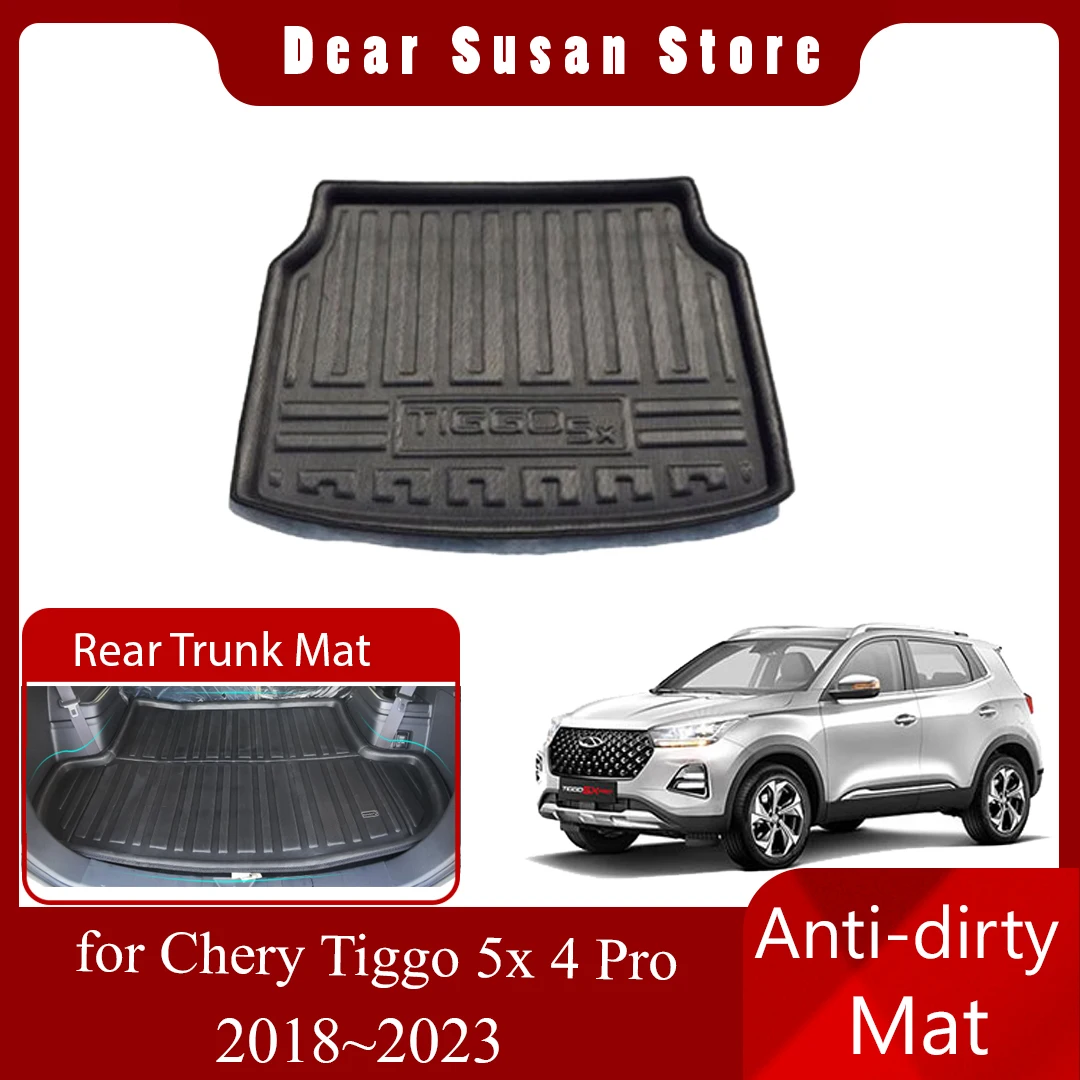 

Car Rear Trunk Mat for Chery Tiggo 5x 4 Pro 2018~2023 2019 2020 2022 Foot Liner Luggage Tray Rug Pad Boot Carg Cover Accessories