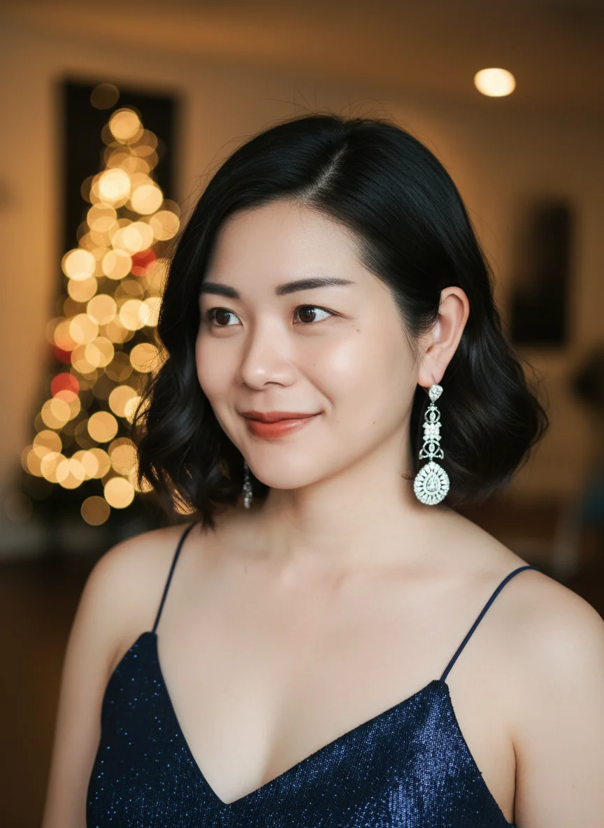 

YLMyself Statement Dangle Earrings For Women Full Pave CZ Big Leaf Shape Platinum Plated Luxury Bridal Wedding Prom Jewelry