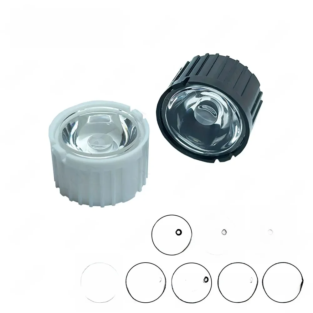 Lentille LED haute puissance 1W 3W 5W, collimateur réfléchissant 5/8/10/15/30/45/60/90/120 degrés, lentille PMMA 20MM pour 1 3 5 W LED
