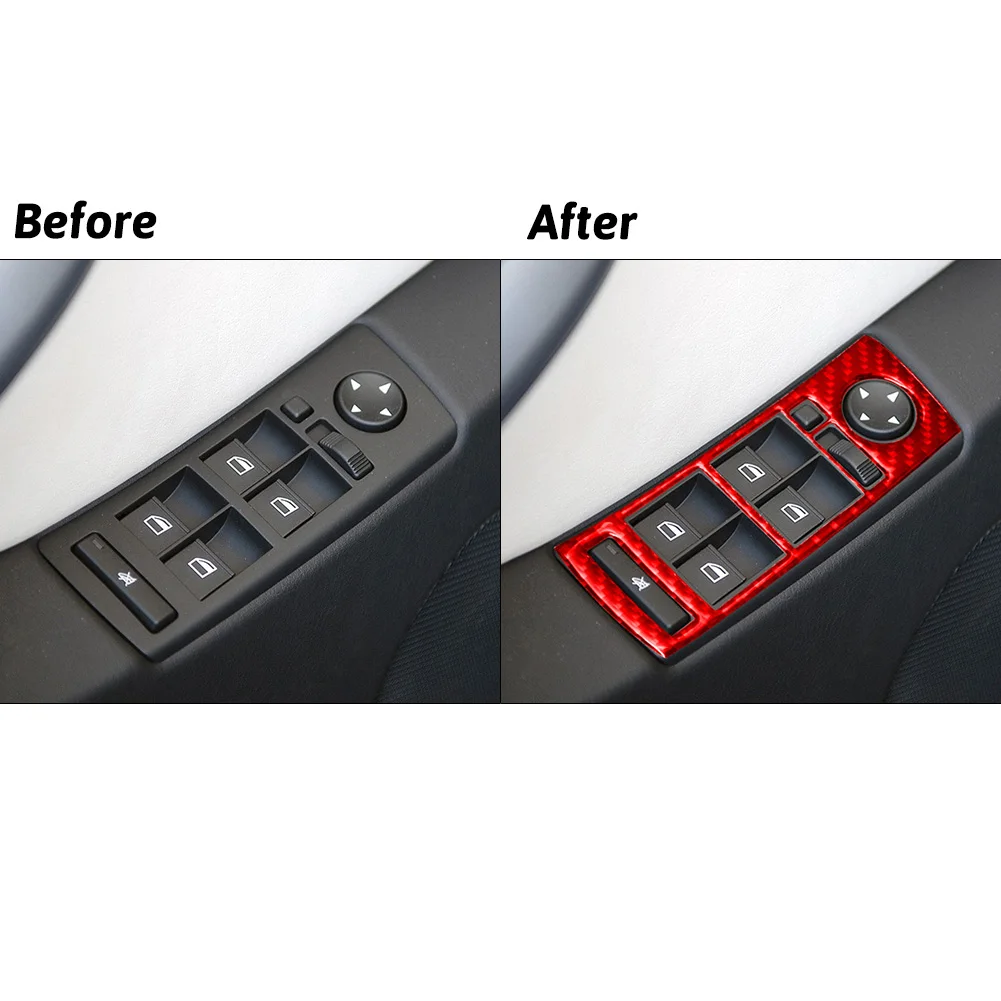 For BMW X5 2000-2006 Red imitation Carbon Fiber New Car Stickers Car Interior Decorative Accessories 2