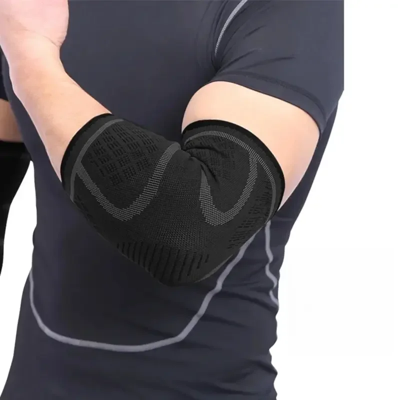 Support de coude élastique en nylon, 1 pièce, coussin de protection, absorbant la sueur, sport, sécurité, basket-ball, jeu, manchon de bras, attelle de coude