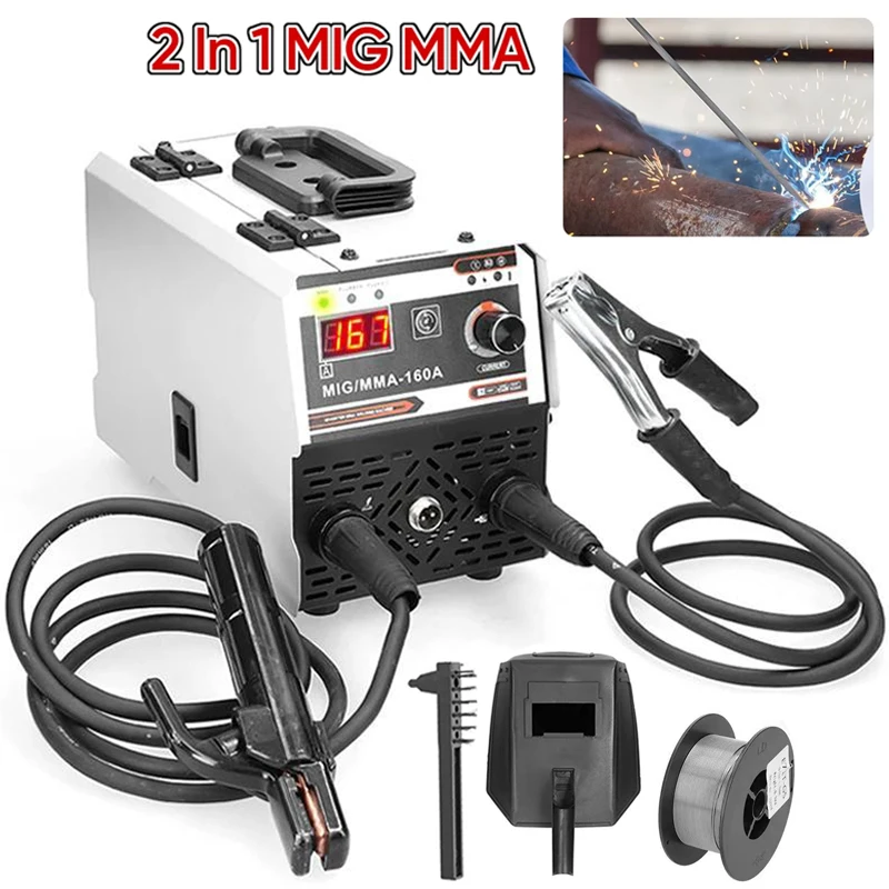 Máquina de soldar MIG MMA 2 en 1 de 160A, inversor DC IGBT, con alimentación automática de alambre, soldadura… — oferta en AliExpress