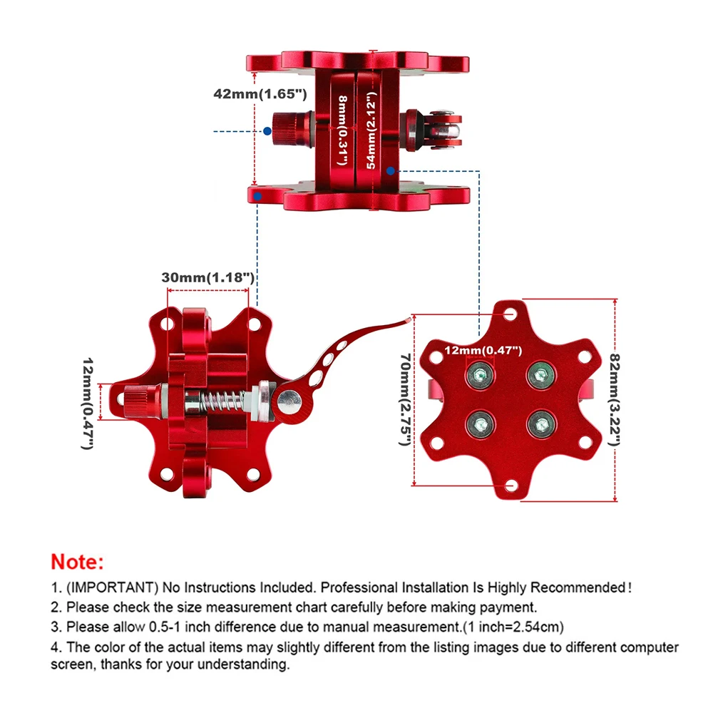 70MM Aluminum Alloy Quick Release Steering Wheel Hub for Q1R, Compatible with Simagic, Thrustmaster, Logitech for Racing Games