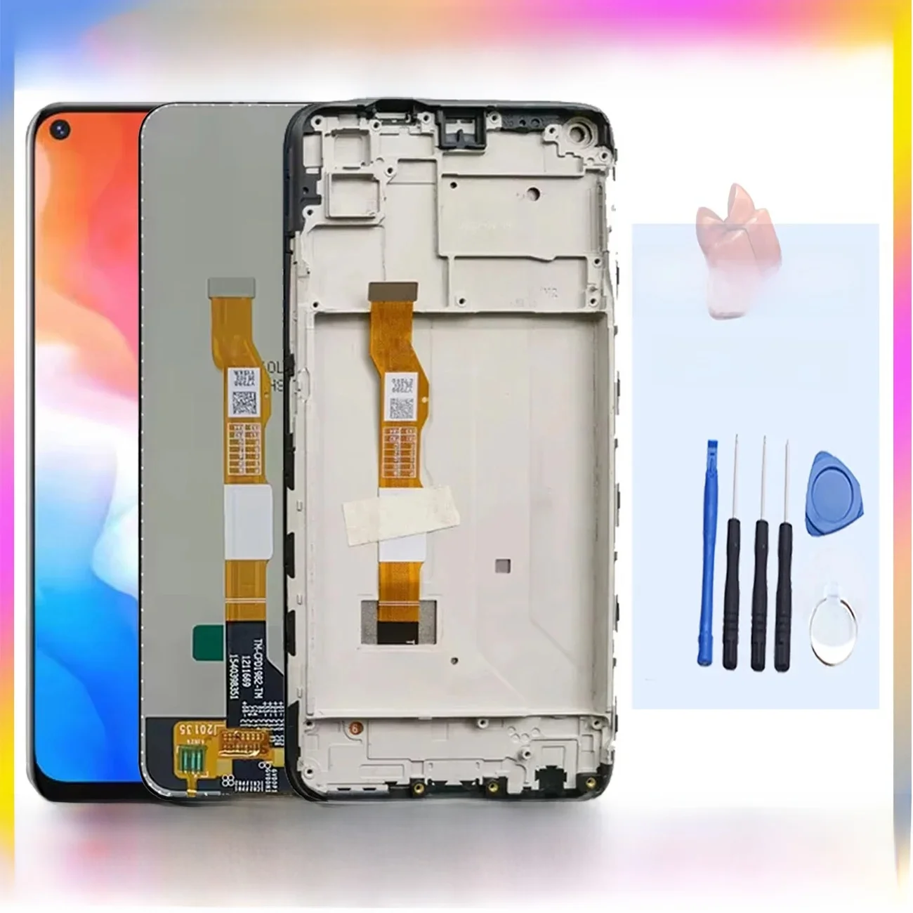 6,53 " Pantalla dla Vivo Y50 2020 1935 pełny z ramką wyświetlacz LCD ekran dotykowy wymiana Digitizer części naprawcze — zdjęcie produktu 7