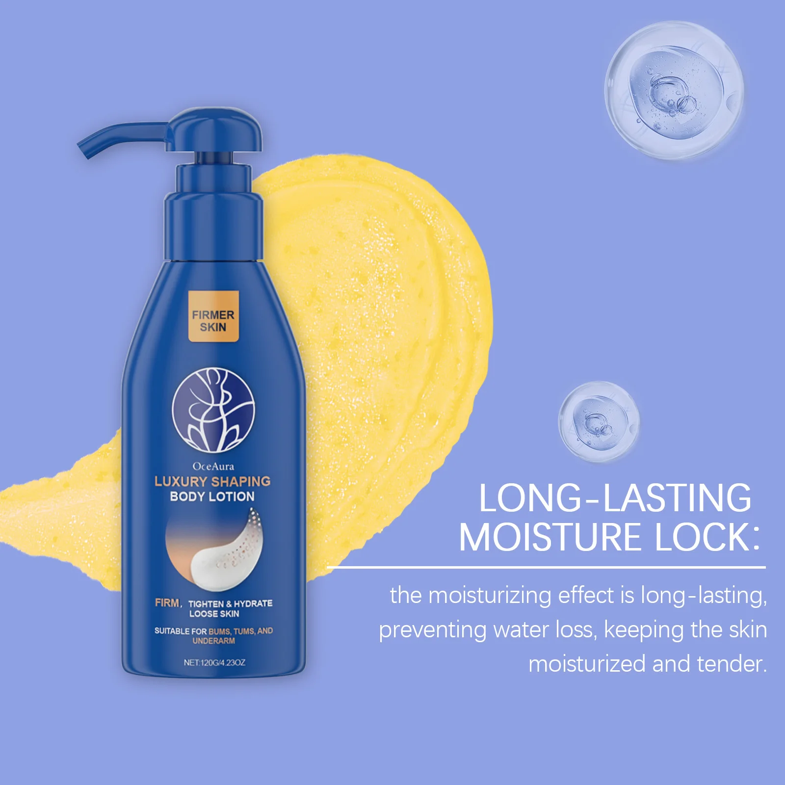 Oceaura 120 г укрепляющий лосьон для тела, питательный, увлажняющий, улучшающий сухую кожу, увеличивает эластичность, формирует, подтягивающий крем для тела