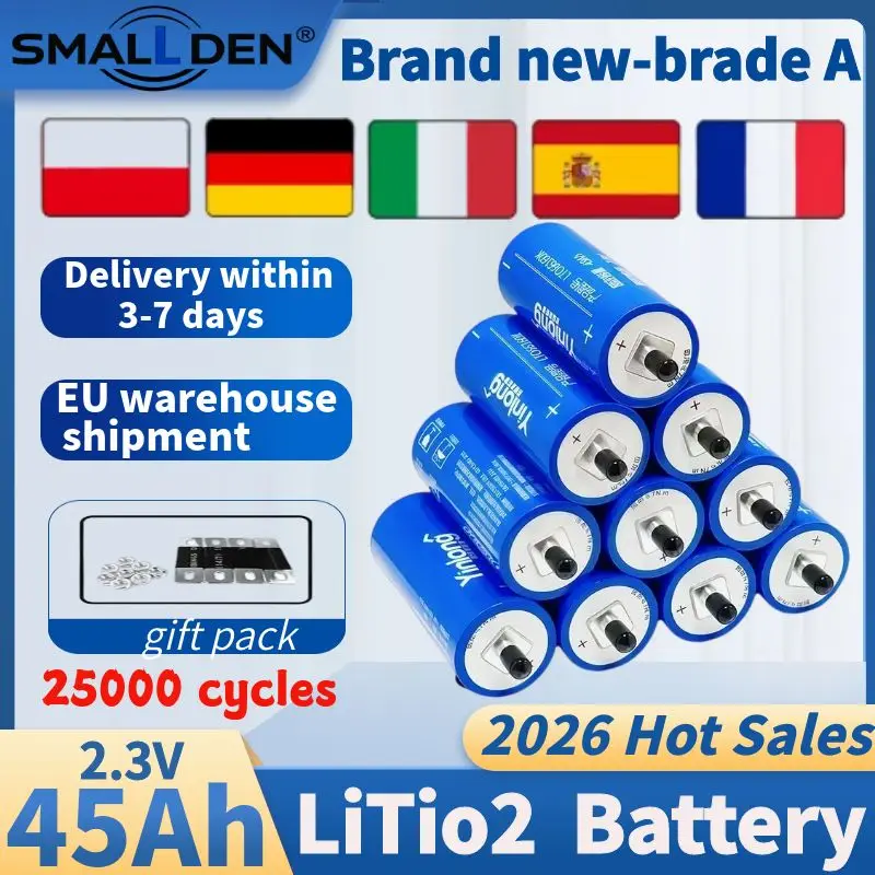 Batterie Yinlong LTO66160 originale, 2.3V, 40ah, 45ah, décharge 10C, DIY, 12V, 24V, batteries au lithium Titanate résistantes aux basses températures