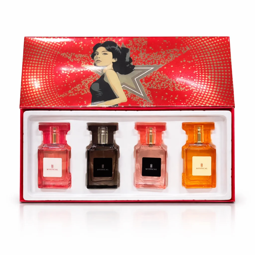 Coffret parfum femme 4 eaux de parfum élégantes