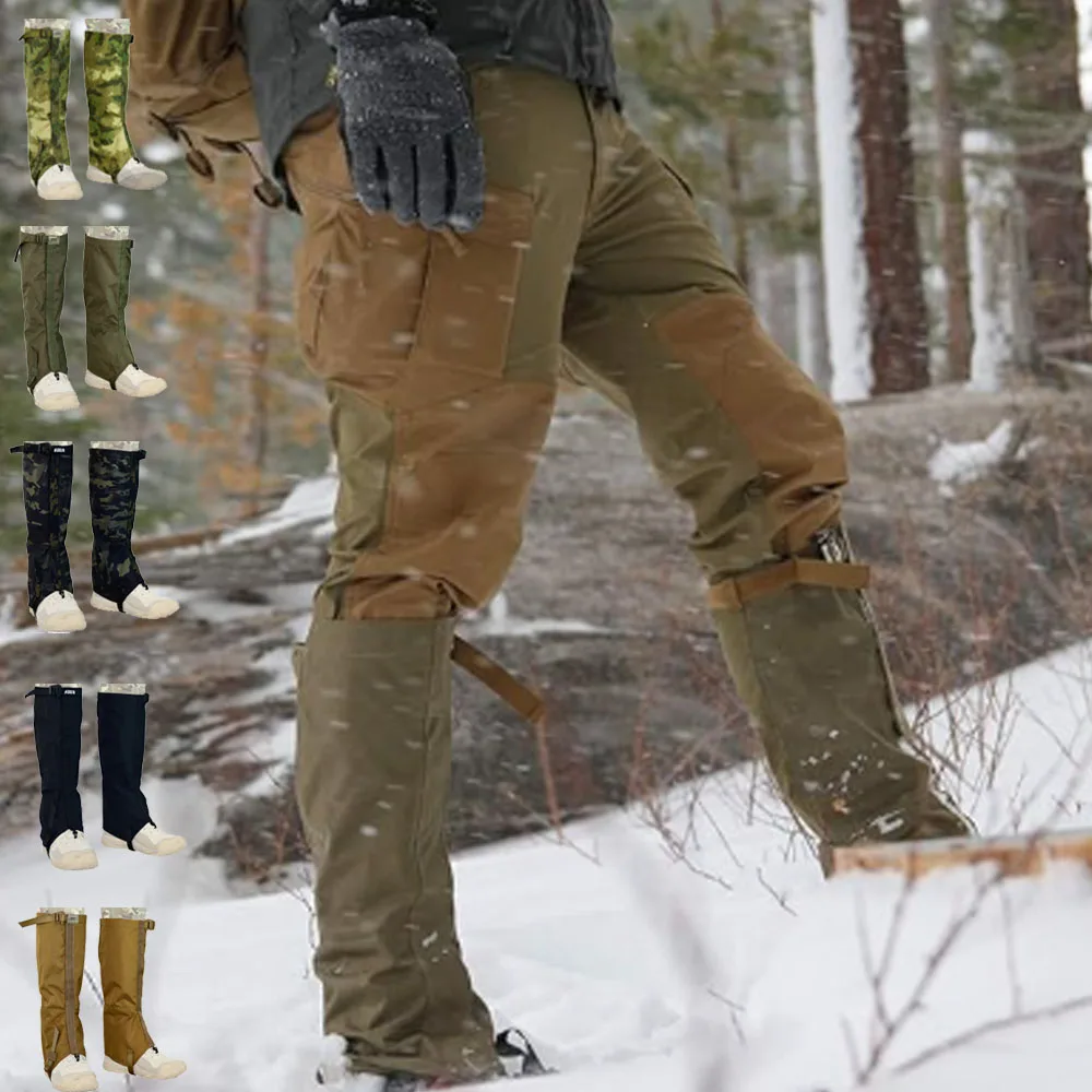 الجراميق الطويلة التكتيكية، غطاء الثلج، حماية عازلة للحرارة قابلة للتعديل، معدات حماية الساق لتسلق الجبال والمشي لمسافات طويلة #1