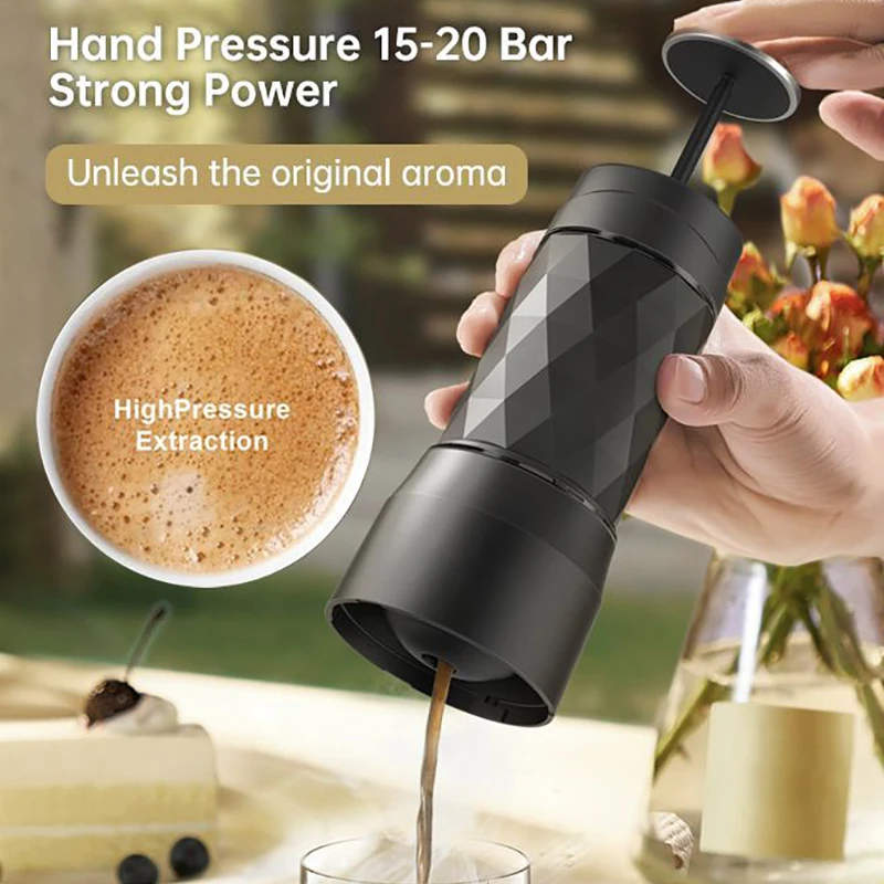 Portable Mini Hand-Pressed Coffee Maker Multifunctional 3 In 1 Manual Espresso Coffee Machine