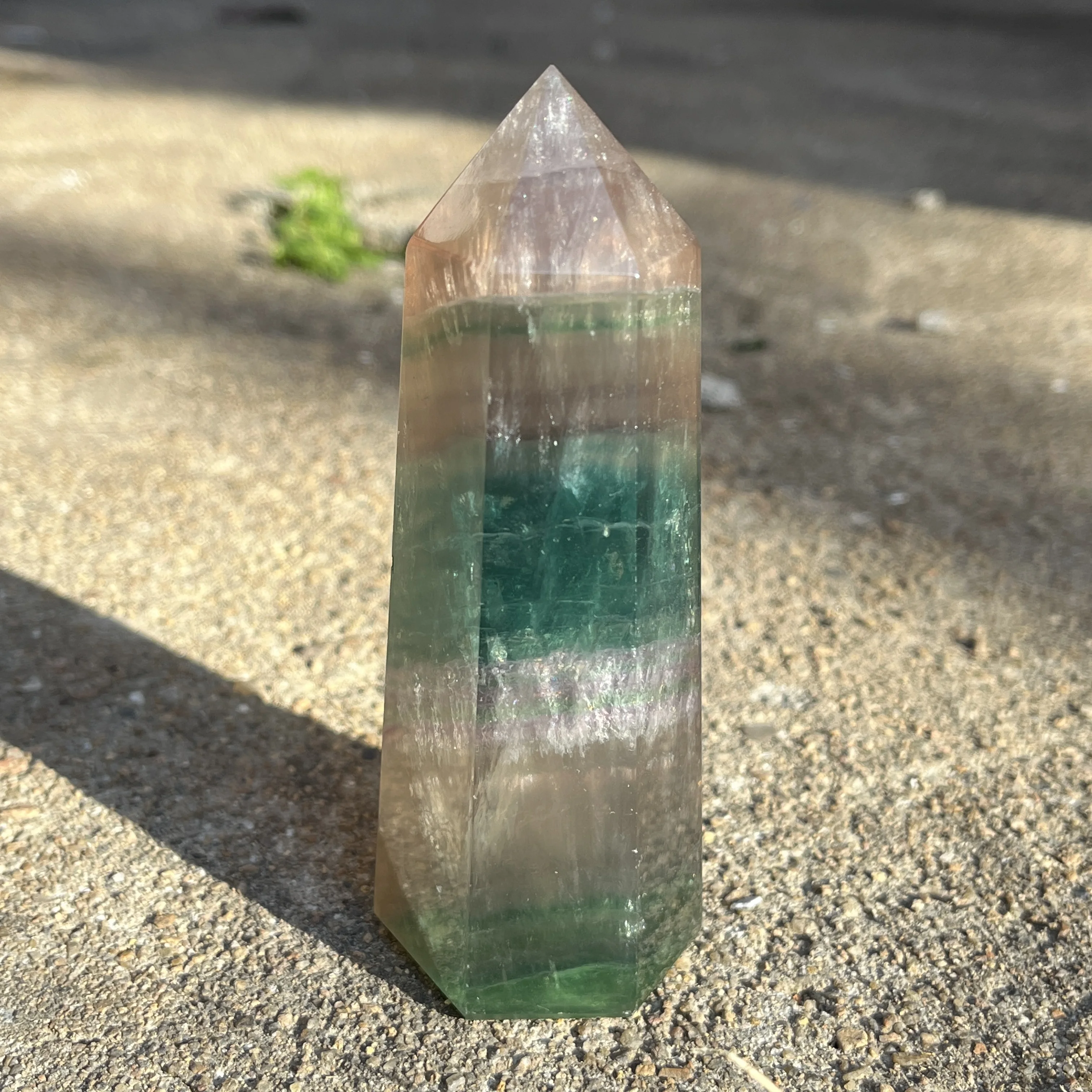 Fluorite Tower Crystal for Energy Healing, Meditation & Feng Shui Home Décor, Positive Energy Flow