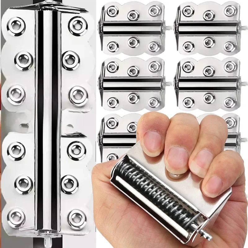 Charnière papillon en acier inoxydable, ferme-porte automatique, charnière à ressort, écran plat domestique, écran de porte, fenêtre, réinitialisation du rebond, 4/1 pièces