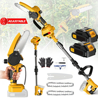 21V Brushless Telescoping Pole Electric Chainsaw 2 IN 1 High Branch Saw Home Garden Outdoor Pruning Power Tool forMakita Battery