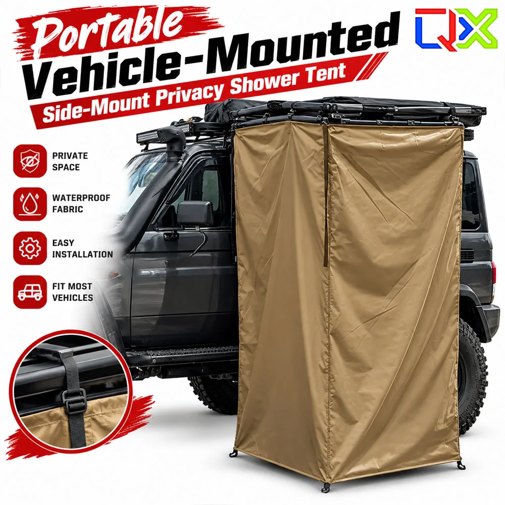 qx-portable-vehicle-side-privacy-shower-enclosure-no-poles-4-corner-tie-tent-suv-camping-road-trip-storage