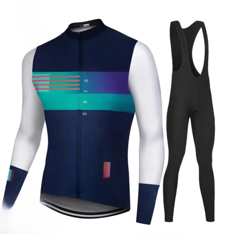 AliExpress Winter Thermal Fleece Long Sleeve Cycling Jersey Set Bib Pants Ropa Ciclismo Bicycle Clothing MTB Bike Men Clothes Suit