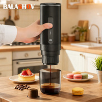 2-in-1 Wireless Electric Espresso Coffee Machine for Car & Home Camping Portable Coffee Maker Capsule Powder Travel Coffee Maker