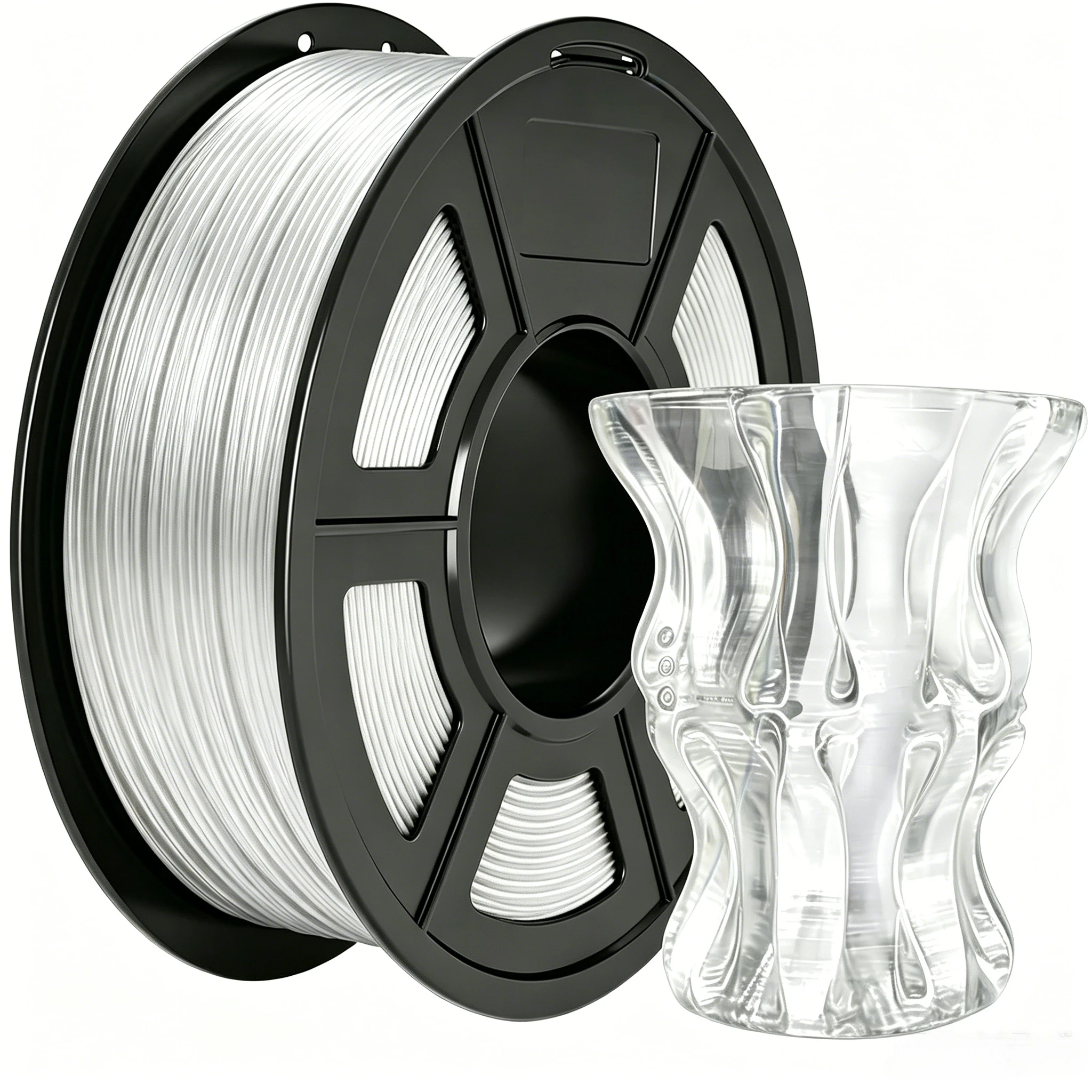 3D Printer PETG Filament 1.75mm 250g Transparent Strong Toughness High Accuracy Dimensional Stability for 3D Printing