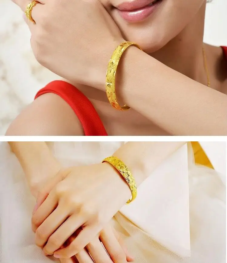 Fashion Jewelry adjustable bracelet babysbreath 24K gold sand Golden bracelet