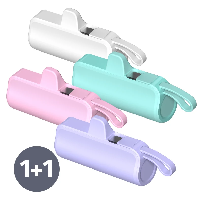 1+1 Primeq 5000Mah 2 في 1 (Usb-C/8-Pin) بنك الطاقة المتكامل لرسو السفن #1