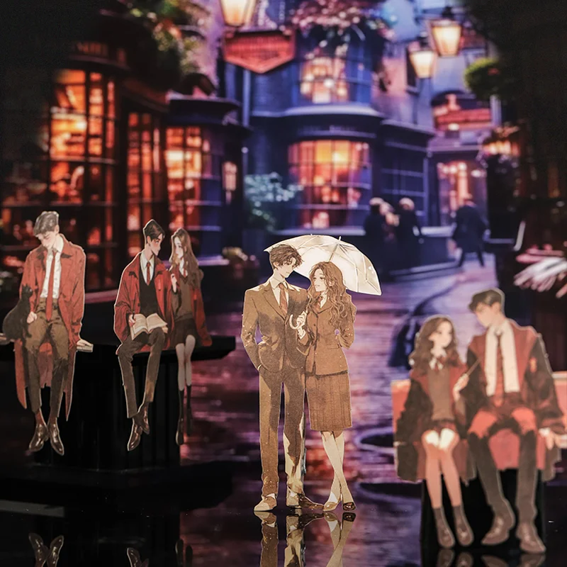 

3 Pack Magic Academy Stickers, Fashion Character Theme,for DIY Journal Scrapbooking Planner Gucha Decorative Sticker, Mr. Paper