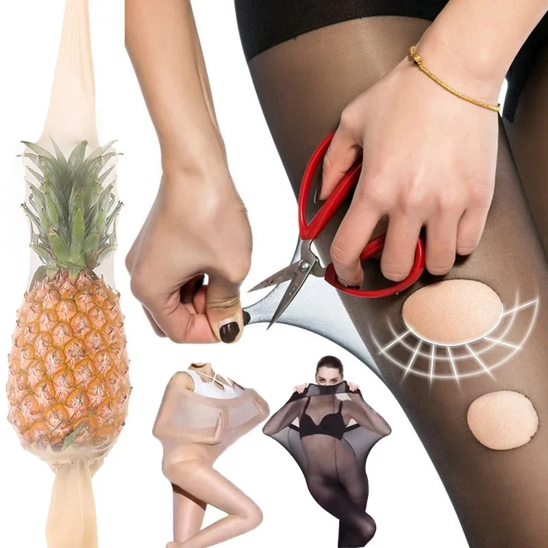 Haute élastique femmes Sexy bas collants grande taille été mince couleur de peau bas collants résistant à la déchirure Anti-accrochage bonneterie