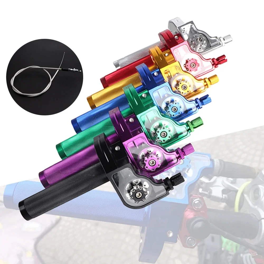AliExpress For Motorcycle Moped Scooter ATV Quad Bike 7/8" 22mm Universal CNC Aluminum Accelerator Throttle Twist Grips Handlebars M10*1.5