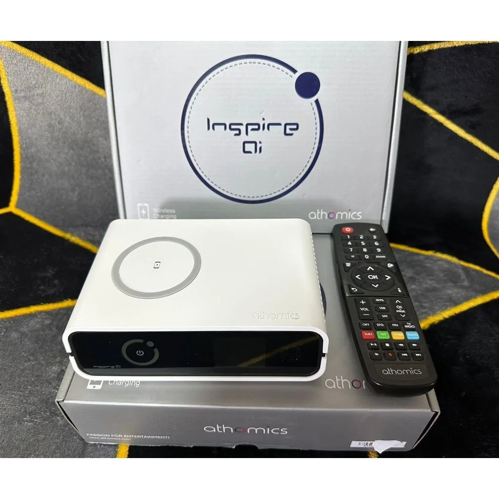 جهاز استقبال رياضي إلهام Qi Full HD FTA مع Wi-Fi Qi Refones-White