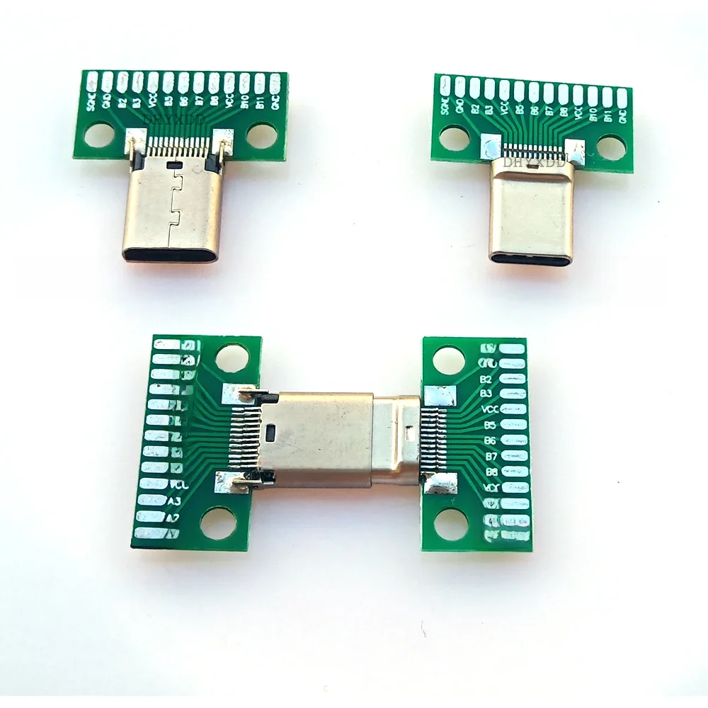 Złącze USB 3.1 typu C Męskie żeńskie typu c Testowa płytka PCB Uniwersalna płytka z portem USB3.1 24P Testowa płytka Złącze wtykowe — zdjęcie 2