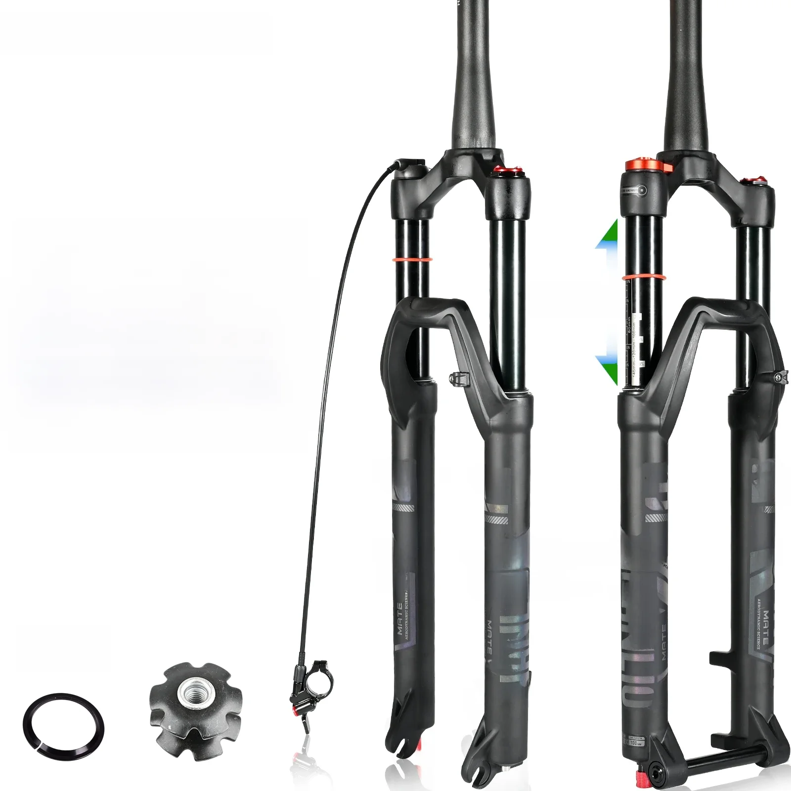 AliExpress NANLIO Nanlio X7 PRO Black Suspension Forks Aluminum Alloy With Rebound Adjustment Oil & Gas Forks Metal Bushings 26/27.5/29 Inch 140mm