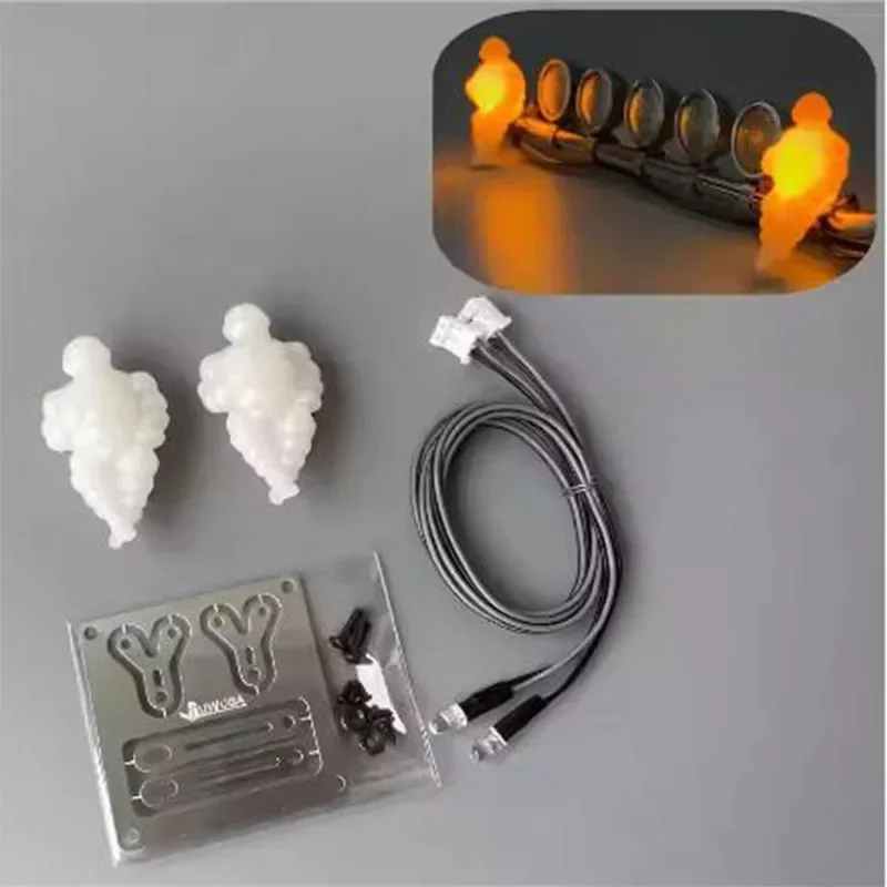 2 pièces Simulation toit lumineux mise à niveau pour 1/14 Tamiya Rc camion benne 770s FH16 Arocs MAN TGX pour poupées Michelin JUWUBA RC jouets
