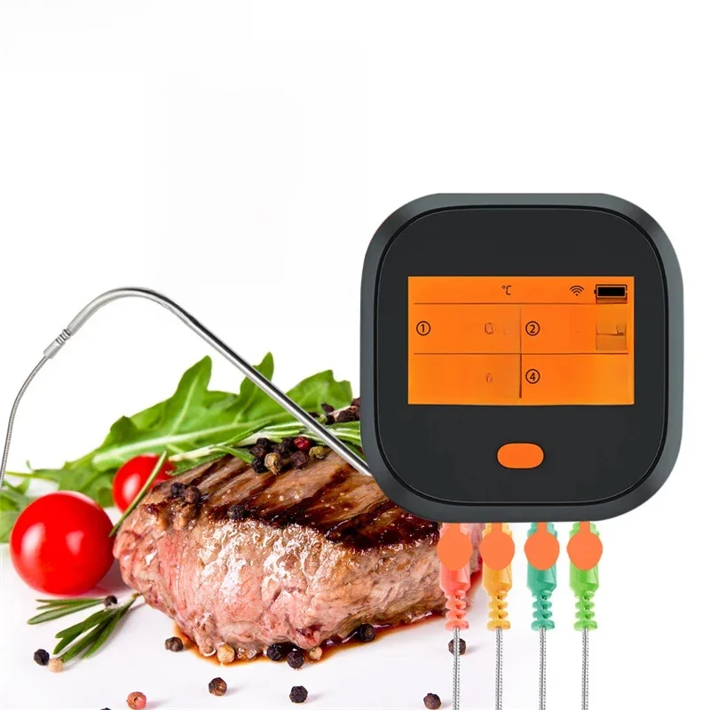 INKBIRD IBBQ-4T Wi-Fi mięso cyfrowy termometr odporny na deszcz Alarm magnetyczny termometr do kuchni palacz grillowanie z 4 sondami — zdjęcie 2