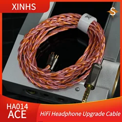 XINHS HA014 HiFi Headphone Upgrade Cable Balanced Cable 2.5/3.5/4.4/IE900 2PIN MMCX For Youth M5 Olina IEM