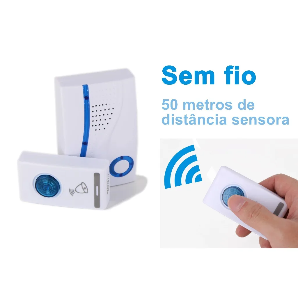 Campainha Residencial Sem Fio Wireless 50 Á 100 Metros