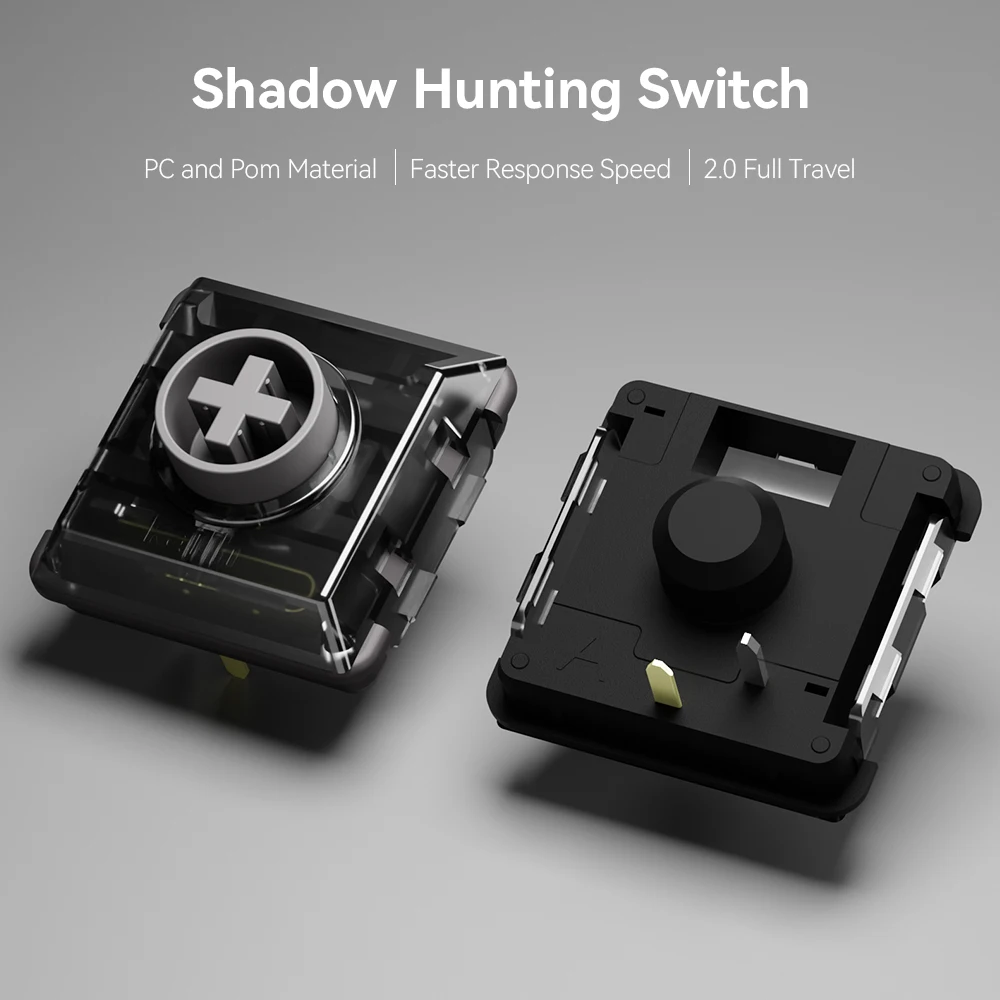 Haute42 Kailh Interruttore da caccia con ombra a basso profilo per controller senza leva Hitbox Tastiera meccanica Interruttore silenzioso lineare Hitbox