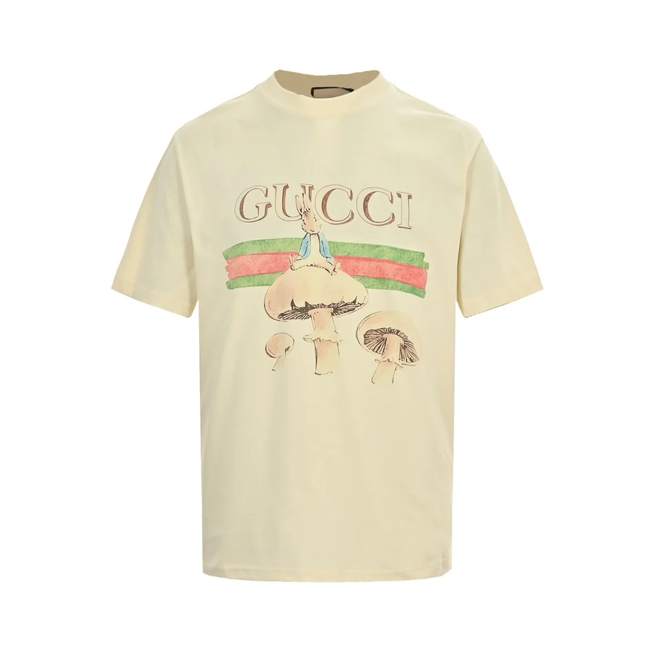 Gucci 24SS Peter Rabbit estampado, manga corta, unisex