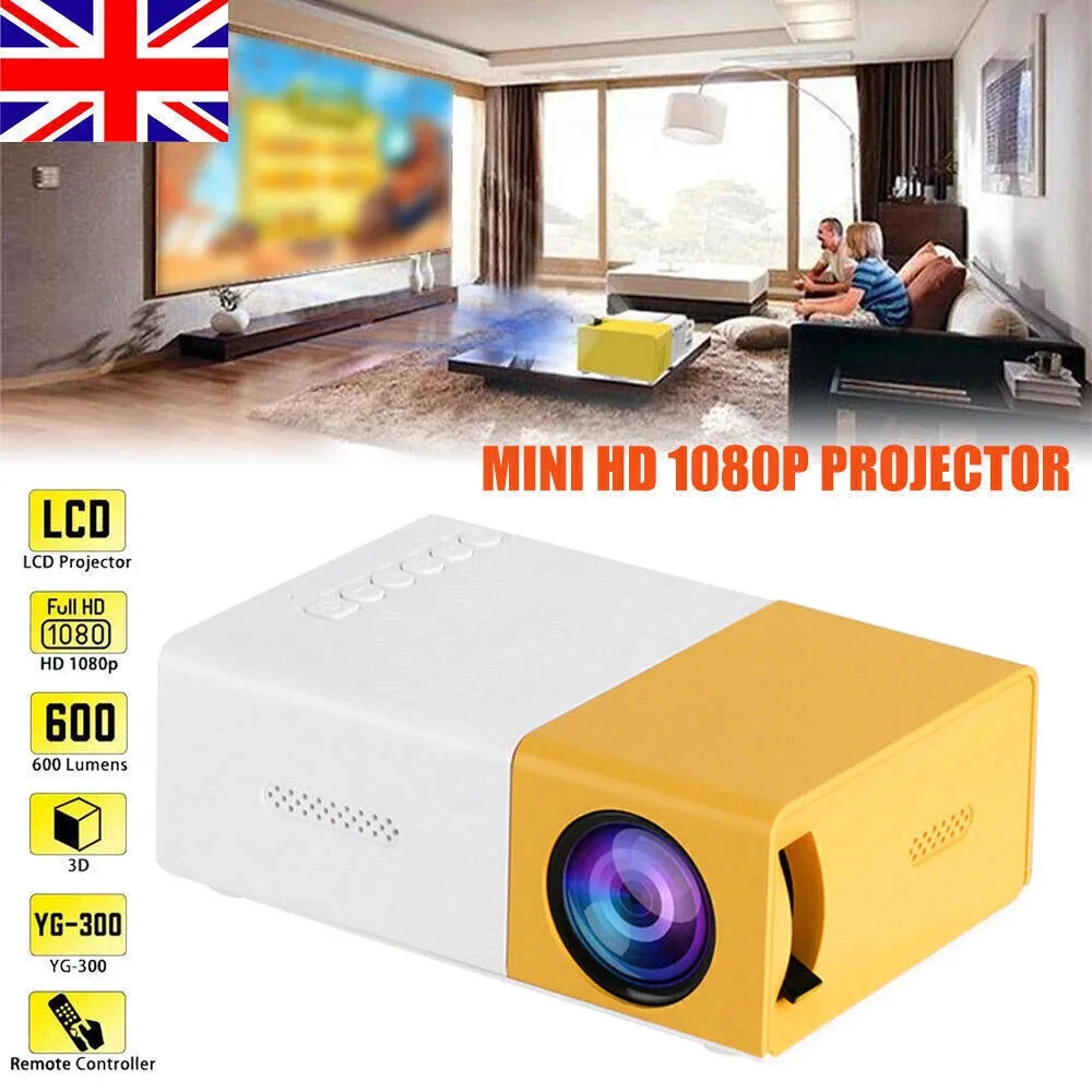 Portable 1080P Mini Projector with WiFi Bluetooth