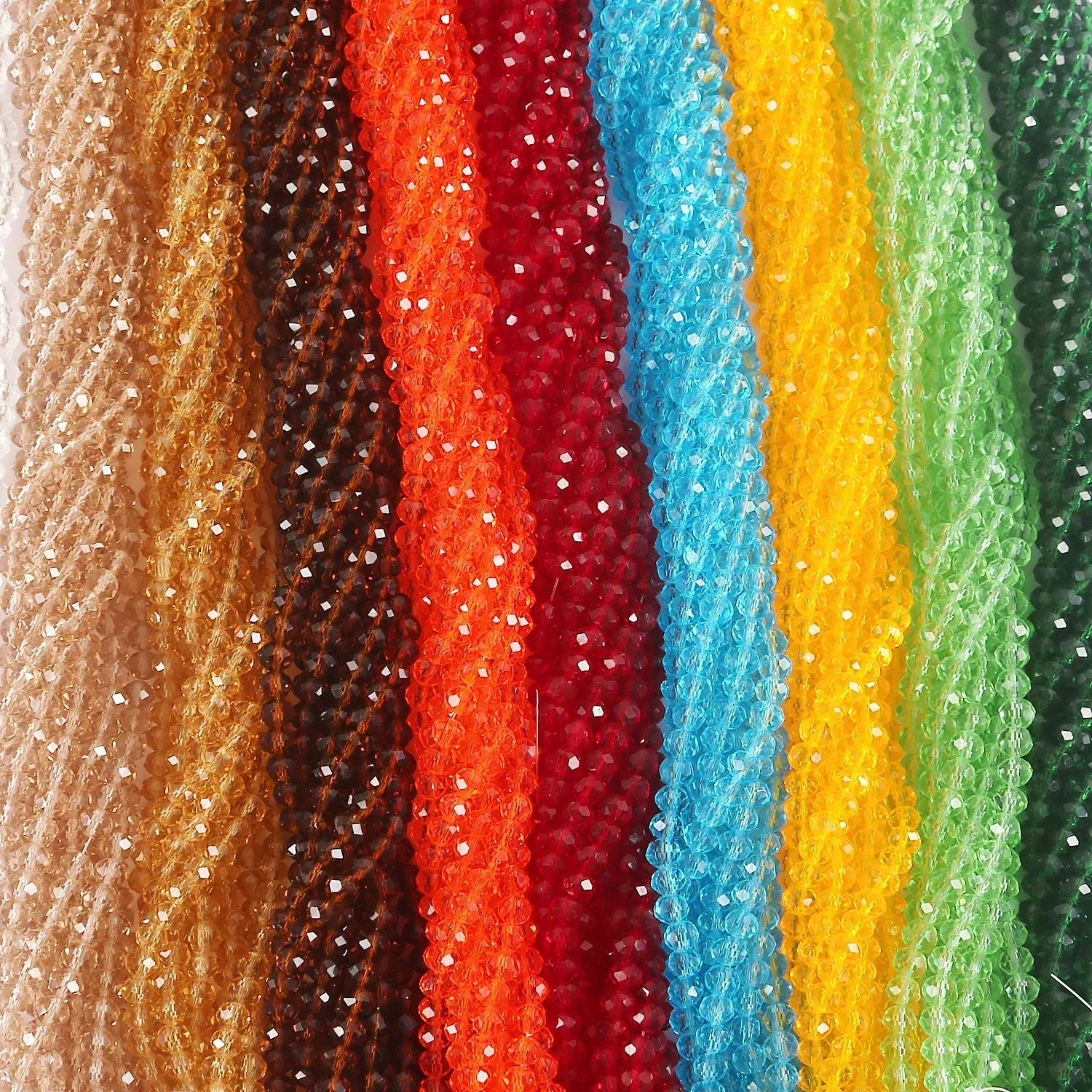 2mm 4mm 6mm 8mm Rondelle autriche perles de cristal perles de verre à facettes perles d'espacement en vrac pour la fabrication de vêtements de bracelet à bricoler soi-même