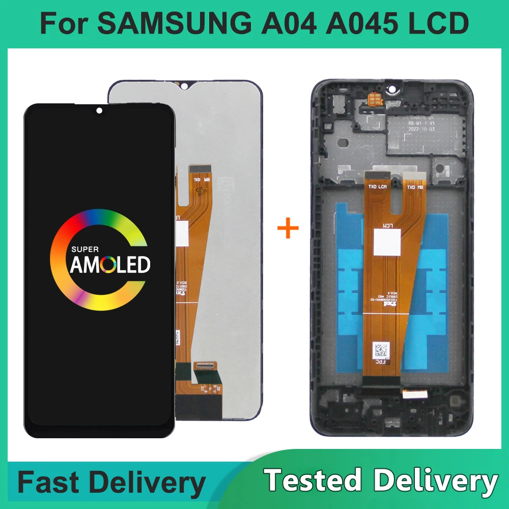 A04 LCD Screen 6.5'' For Samsung A045 lcd screen Touch Digitizer Assembly For Samsung A045F A045M Display With Frame