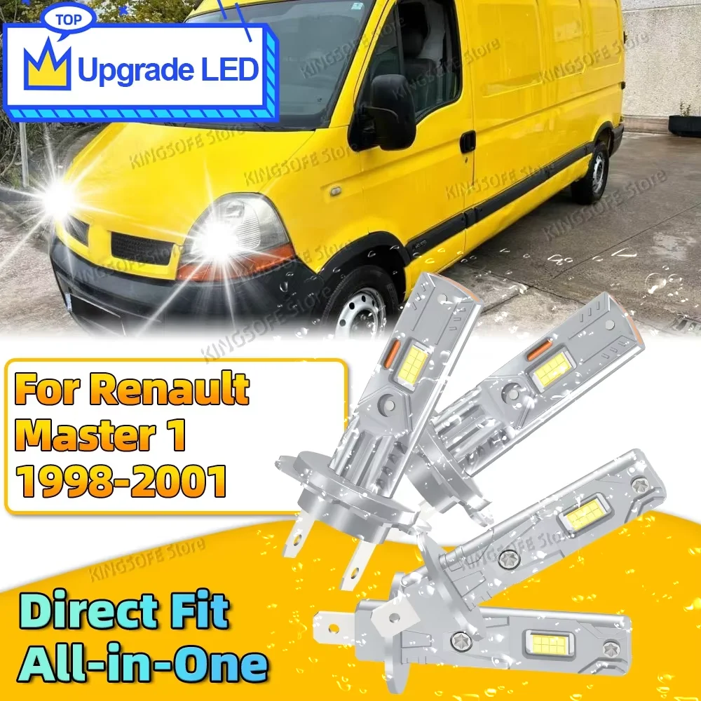 

2/4Pcs Super Bright 30000LM LED Headlight Bulbs 6000K Car LED Lamp CSP Chips For Renault Master 1 1998 1999 2000 2001
