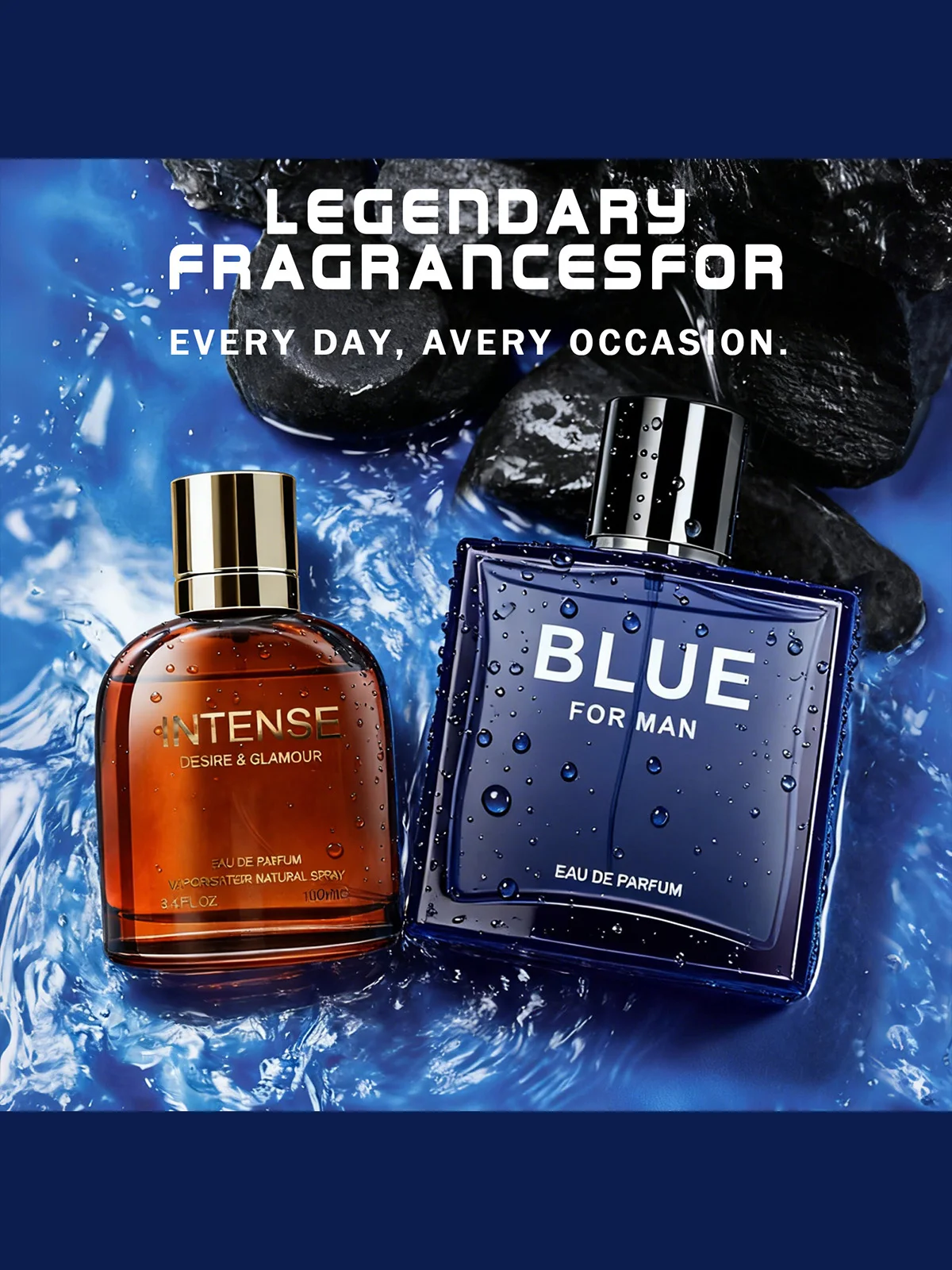 2 عبوة/200 مل عطر رجالي عطري وودي مع الجريب فروت لافندر وخشب الصندل، كولونيا يومي للرجال #5