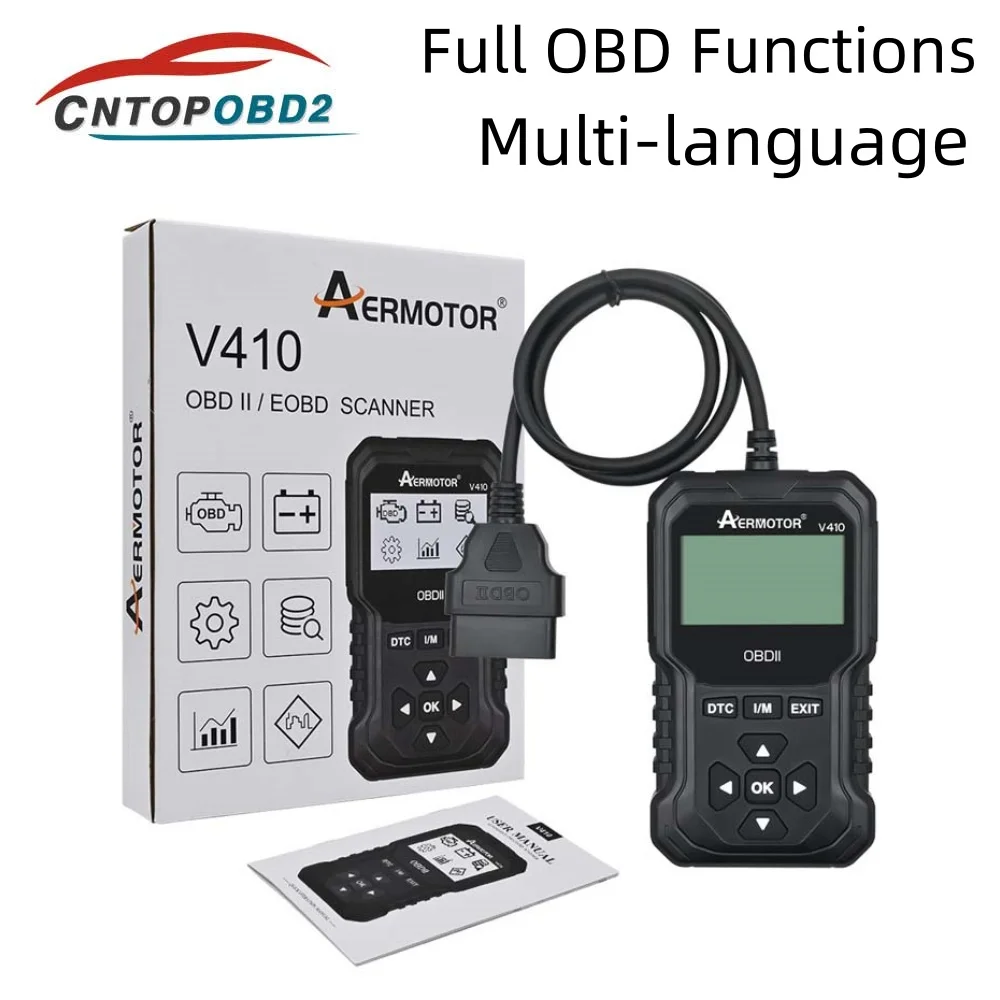 

Best V410 Universal Automotive Diagnostic Scanner Code Reader With Reset Engine Check Read and Delete Fault Full Functions