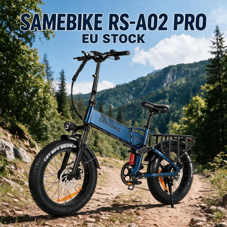 Samebike RS-A02PRO E-Bike 48V15Ah Lithium-Akku Hinterer Bürstenloser Motor Elektrisches Stadtfahrrad 20*4.0 Elektrisches Fatbike